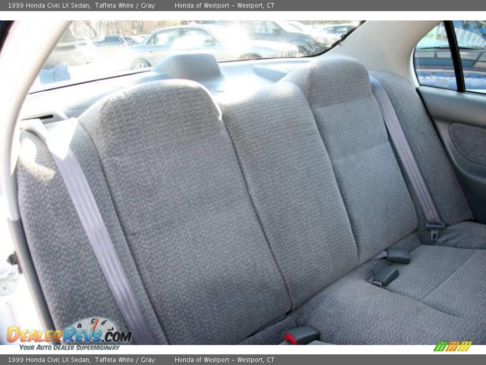 1999 Honda Civic LX Sedan Taffeta White / Gray Photo #15
