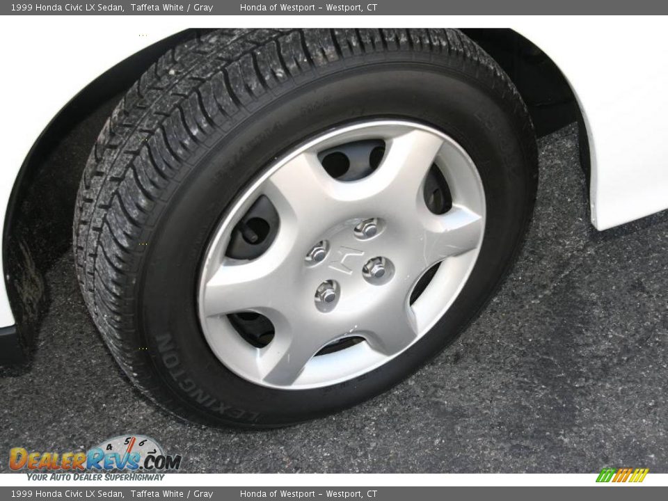 1999 Honda Civic LX Sedan Taffeta White / Gray Photo #16