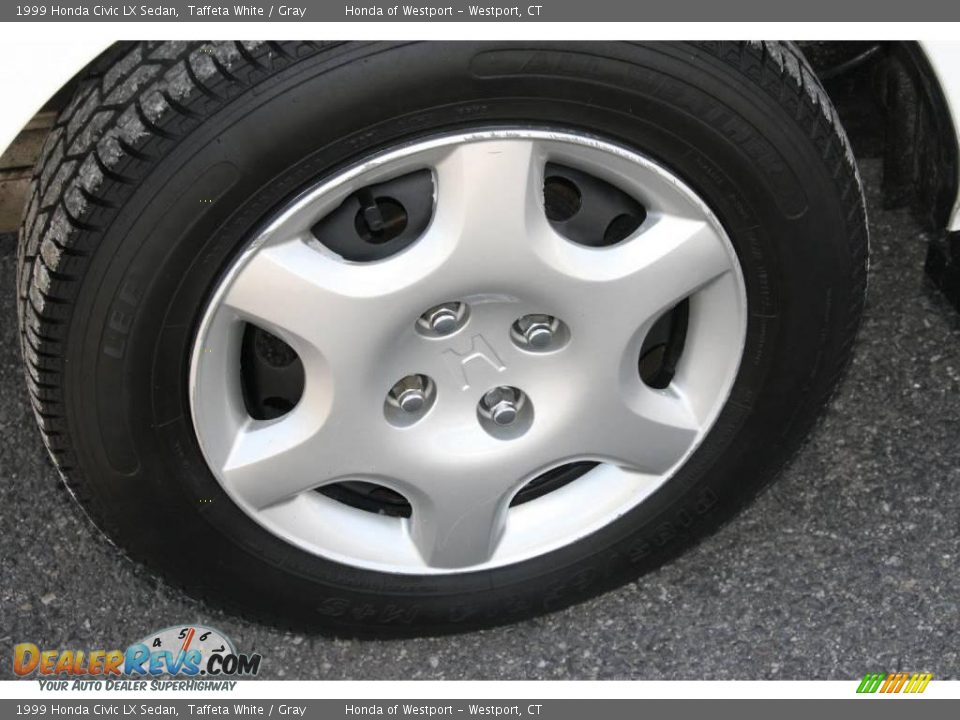 1999 Honda Civic LX Sedan Taffeta White / Gray Photo #17