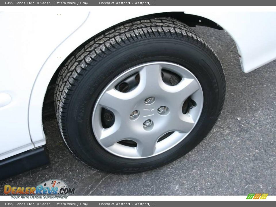 1999 Honda Civic LX Sedan Taffeta White / Gray Photo #18