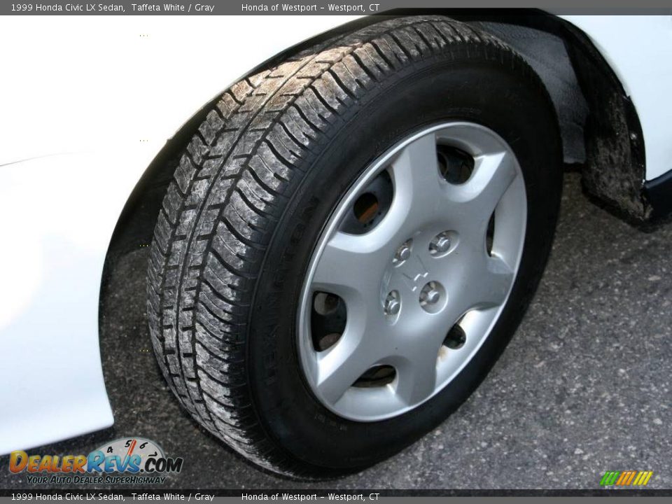 1999 Honda Civic LX Sedan Taffeta White / Gray Photo #19