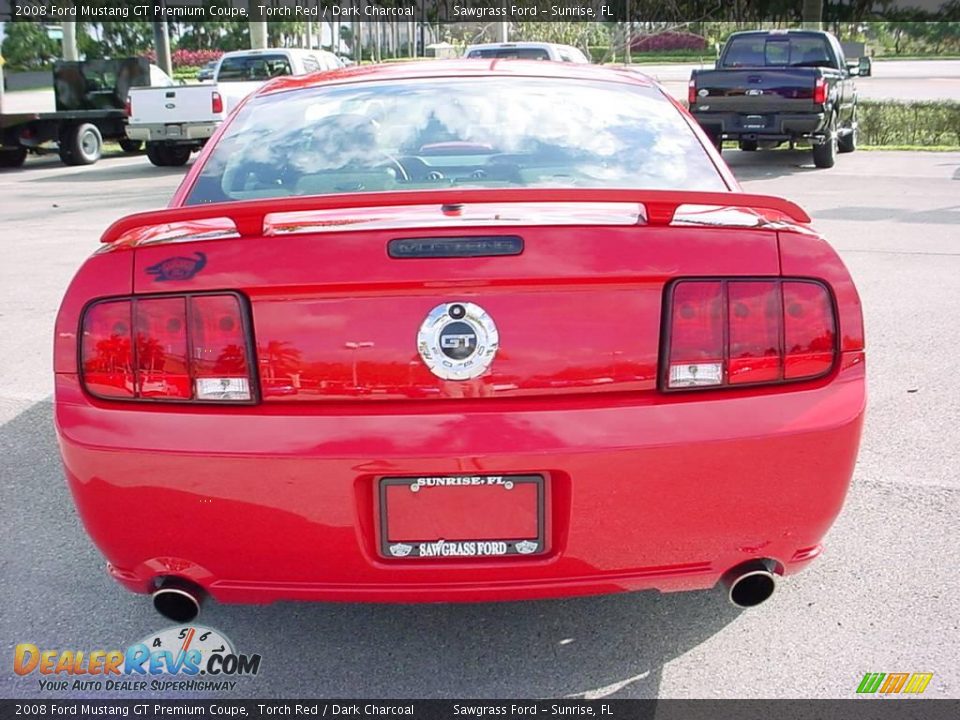 2008 Ford Mustang GT Premium Coupe Torch Red / Dark Charcoal Photo #4