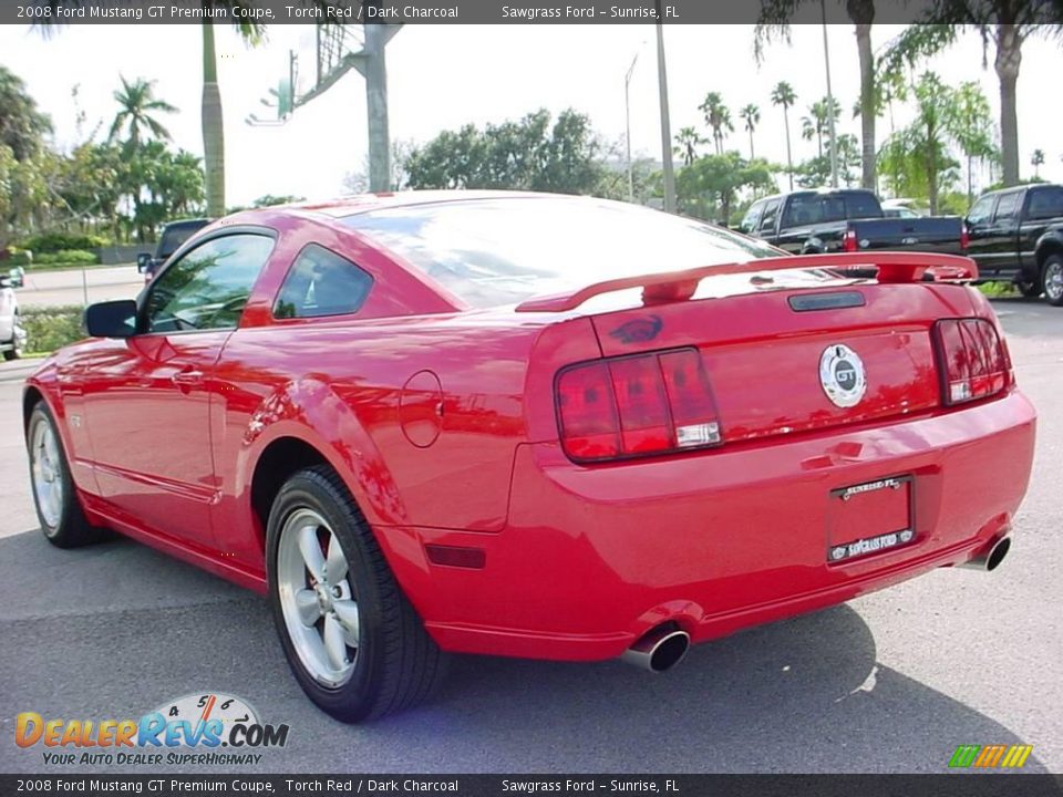2008 Ford Mustang GT Premium Coupe Torch Red / Dark Charcoal Photo #5