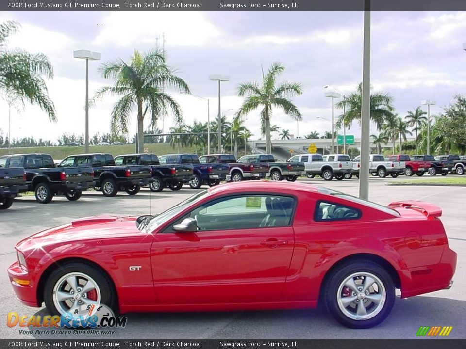 2008 Ford Mustang GT Premium Coupe Torch Red / Dark Charcoal Photo #6
