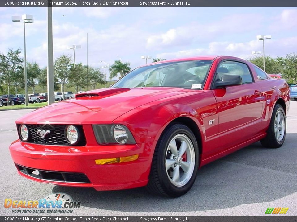 2008 Ford Mustang GT Premium Coupe Torch Red / Dark Charcoal Photo #7