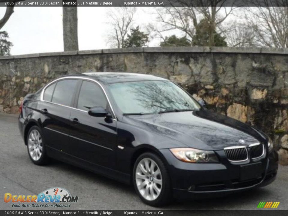 2006 BMW 3 Series 330i Sedan Monaco Blue Metallic / Beige Photo #1