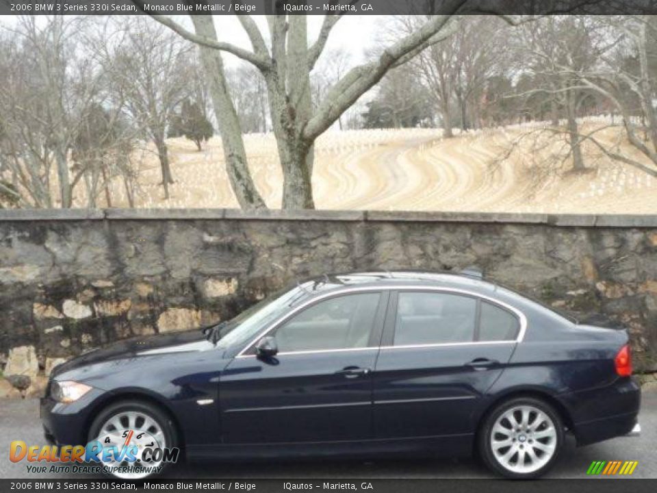 2006 BMW 3 Series 330i Sedan Monaco Blue Metallic / Beige Photo #6