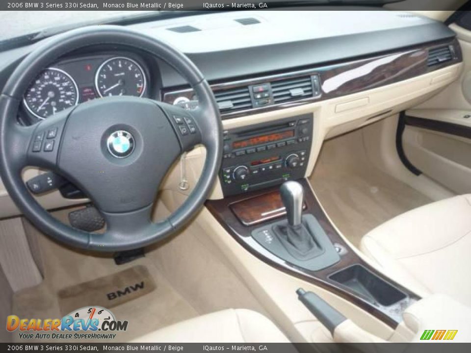 2006 BMW 3 Series 330i Sedan Monaco Blue Metallic / Beige Photo #9