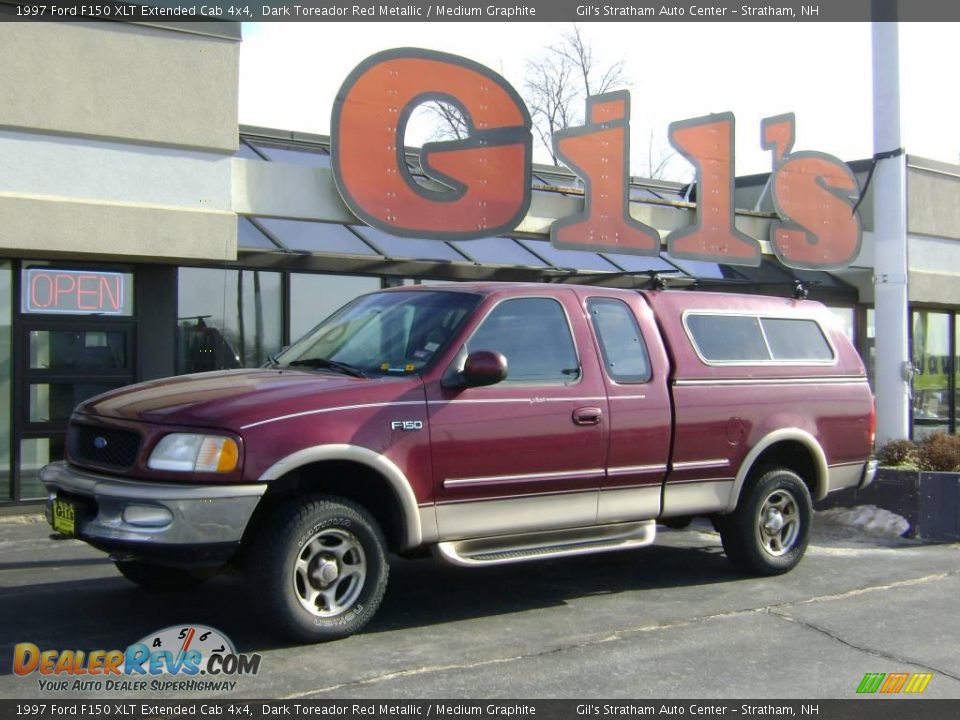 1997 Ford F150 XLT Extended Cab 4x4 Dark Toreador Red Metallic / Medium Graphite Photo #1