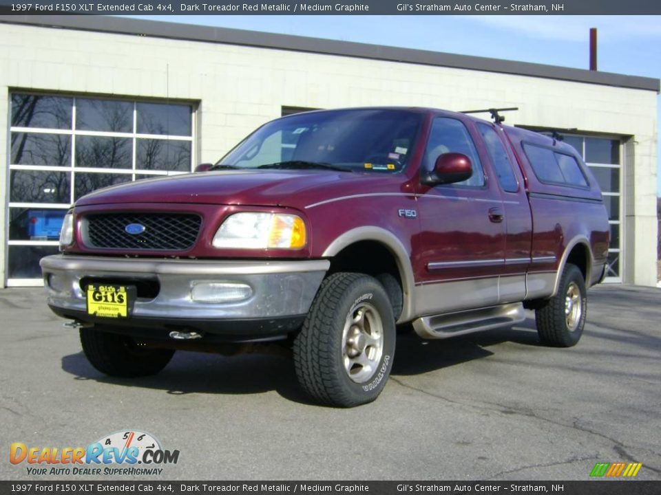 1997 Ford F150 XLT Extended Cab 4x4 Dark Toreador Red Metallic / Medium Graphite Photo #3