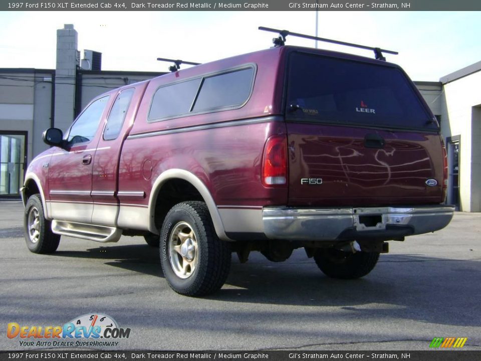 1997 Ford F150 XLT Extended Cab 4x4 Dark Toreador Red Metallic / Medium Graphite Photo #4