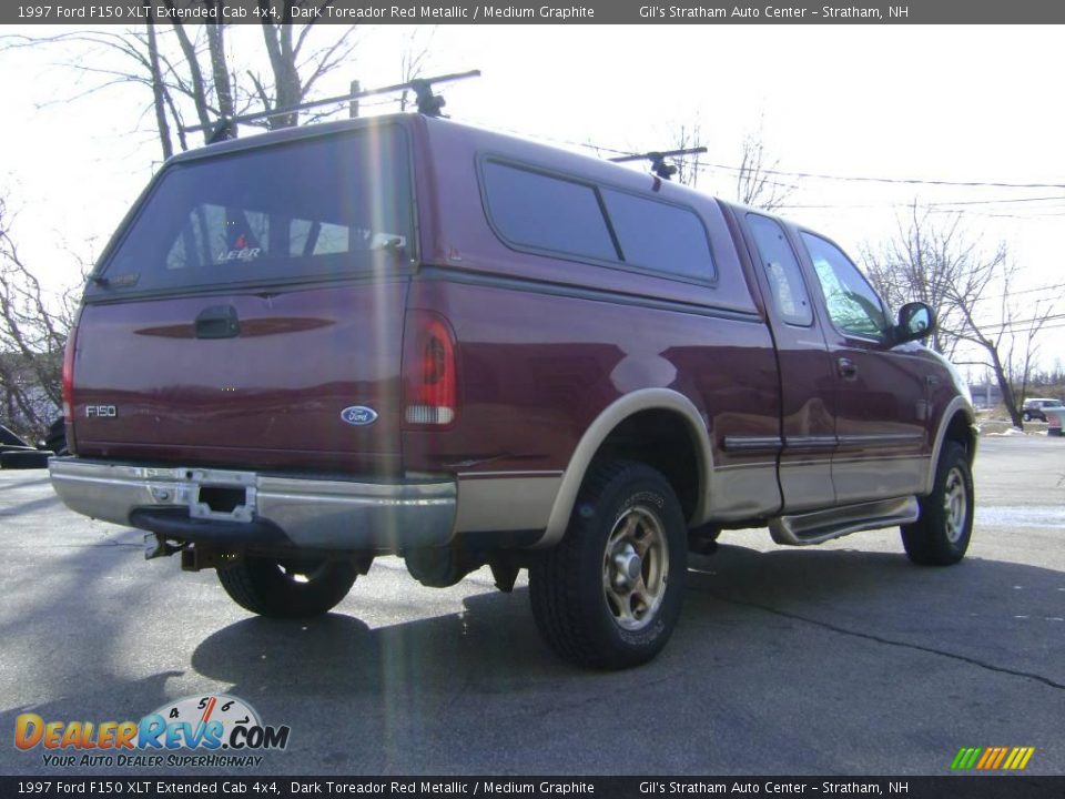 1997 Ford F150 XLT Extended Cab 4x4 Dark Toreador Red Metallic / Medium Graphite Photo #6