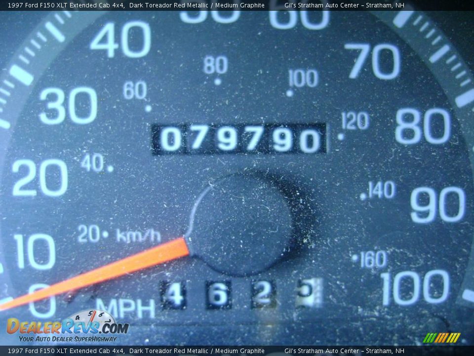1997 Ford F150 XLT Extended Cab 4x4 Dark Toreador Red Metallic / Medium Graphite Photo #10