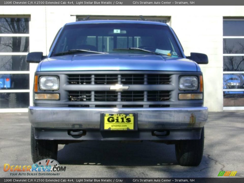 1996 Chevrolet C/K K1500 Extended Cab 4x4 Light Stellar Blue Metallic / Gray Photo #2