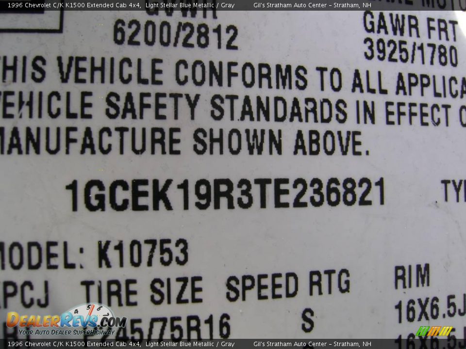 1996 Chevrolet C/K K1500 Extended Cab 4x4 Light Stellar Blue Metallic / Gray Photo #5