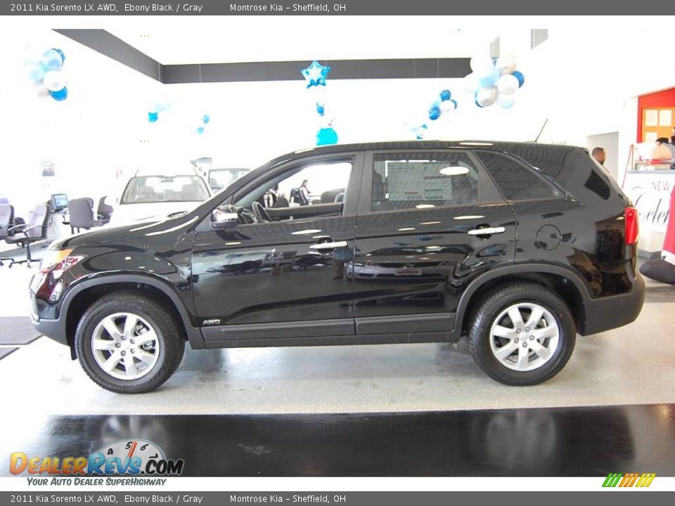 2011 Kia Sorento LX AWD Ebony Black / Gray Photo #4