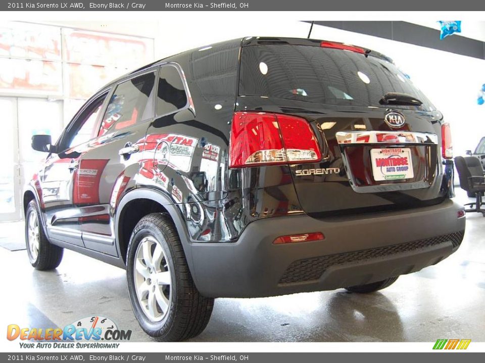 2011 Kia Sorento LX AWD Ebony Black / Gray Photo #5