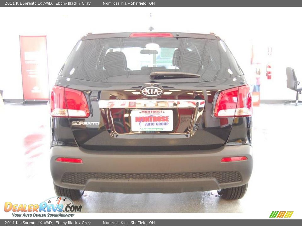 2011 Kia Sorento LX AWD Ebony Black / Gray Photo #6