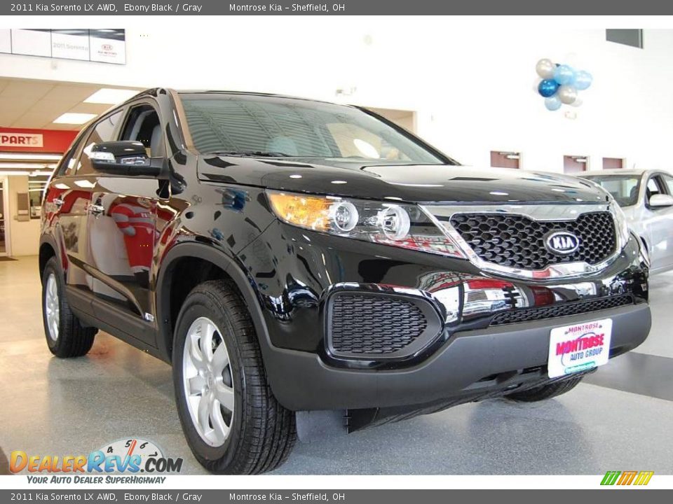 2011 Kia Sorento LX AWD Ebony Black / Gray Photo #10