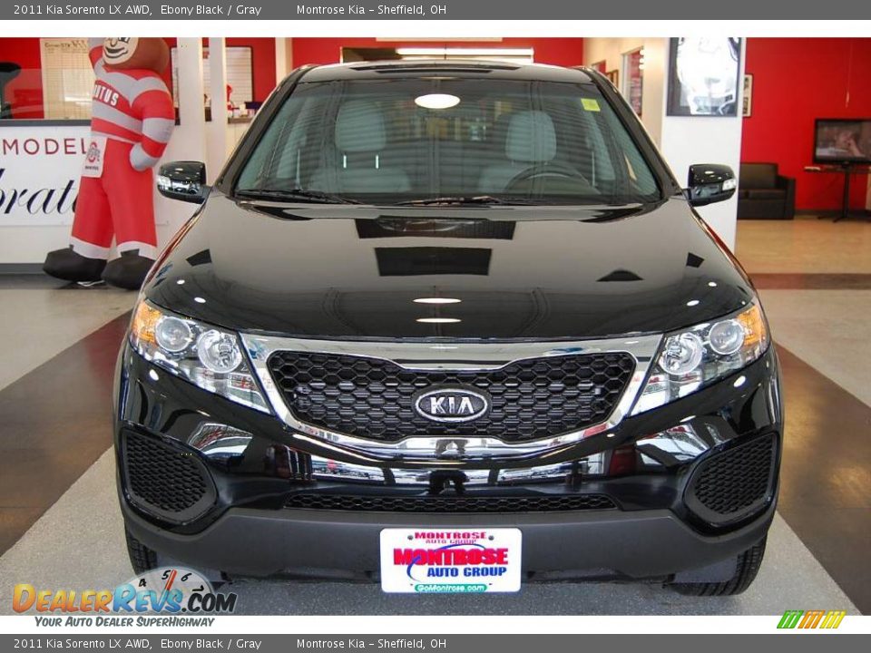 2011 Kia Sorento LX AWD Ebony Black / Gray Photo #11