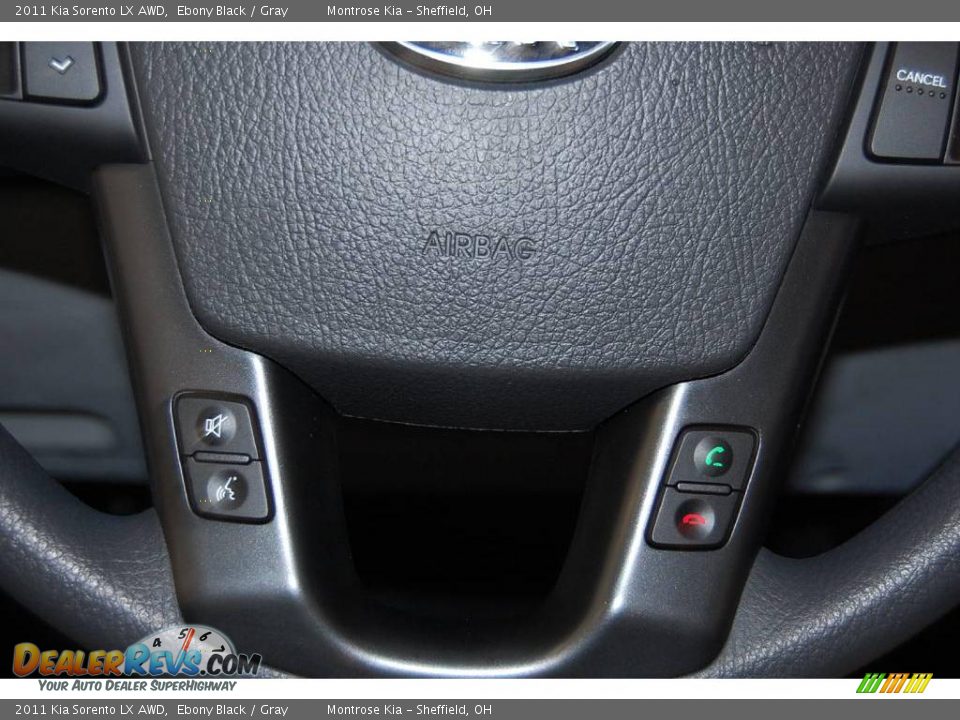 2011 Kia Sorento LX AWD Ebony Black / Gray Photo #33