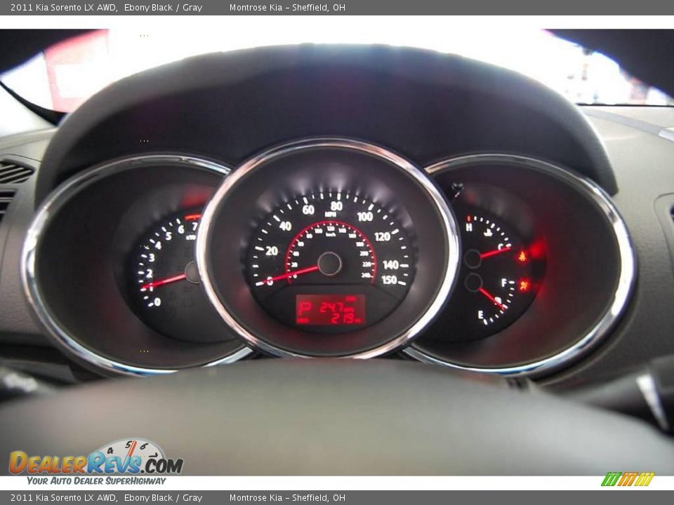 2011 Kia Sorento LX AWD Ebony Black / Gray Photo #35