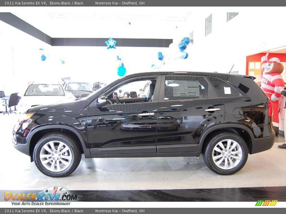 2011 Kia Sorento EX V6 Ebony Black / Black Photo #4