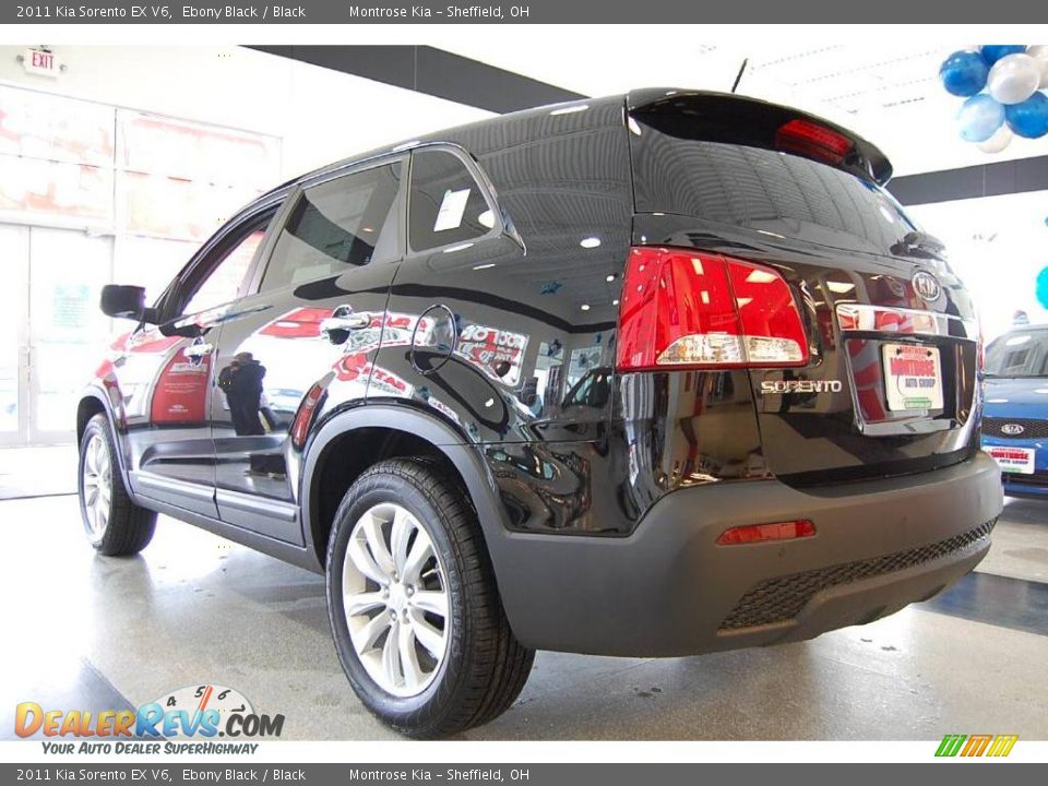 2011 Kia Sorento EX V6 Ebony Black / Black Photo #5