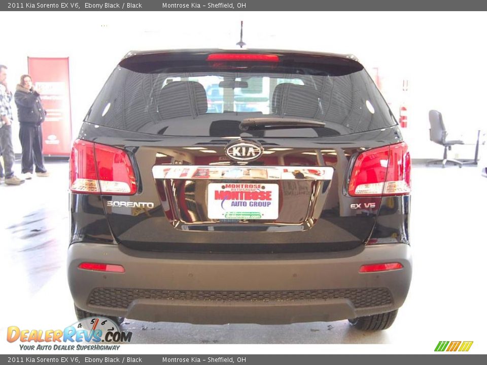 2011 Kia Sorento EX V6 Ebony Black / Black Photo #6