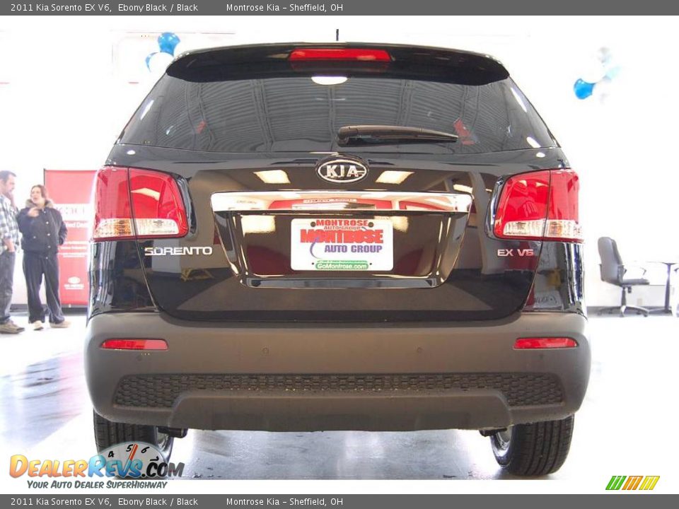 2011 Kia Sorento EX V6 Ebony Black / Black Photo #7