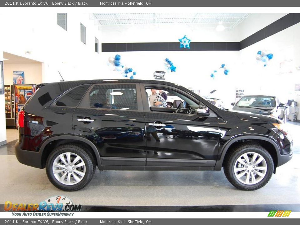2011 Kia Sorento EX V6 Ebony Black / Black Photo #9