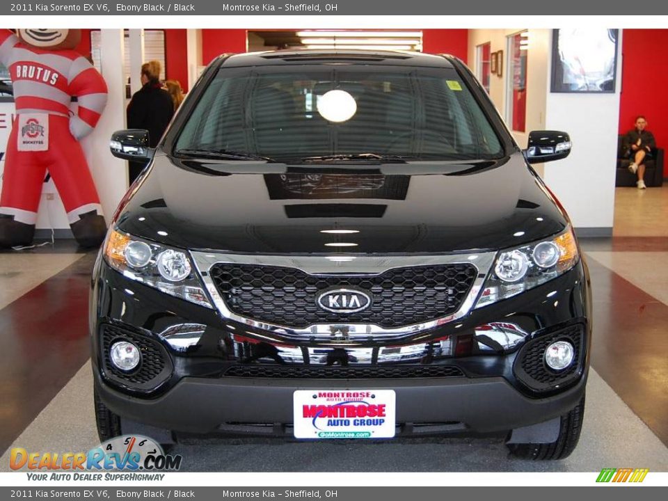 2011 Kia Sorento EX V6 Ebony Black / Black Photo #11