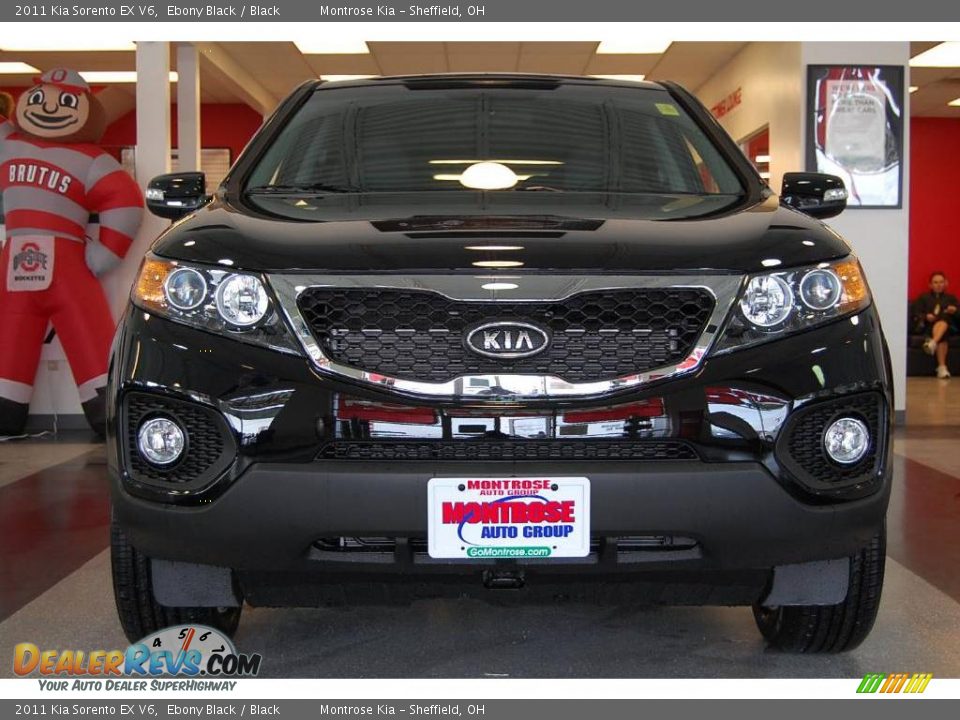2011 Kia Sorento EX V6 Ebony Black / Black Photo #12
