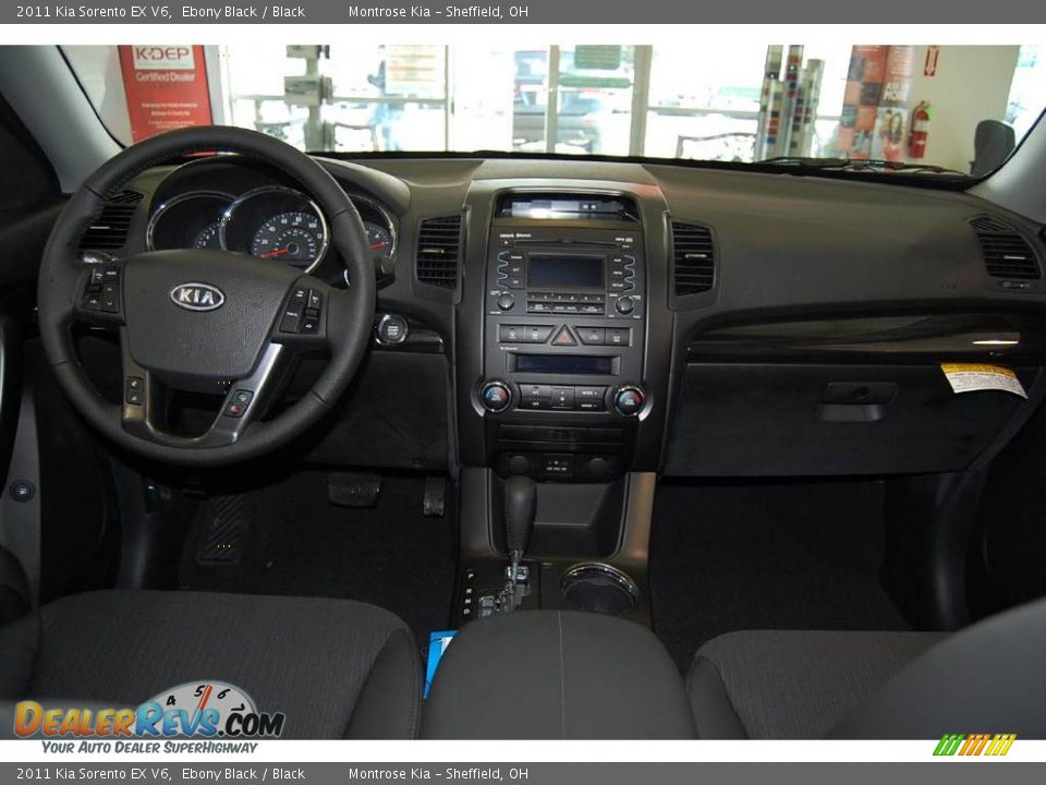2011 Kia Sorento EX V6 Ebony Black / Black Photo #13