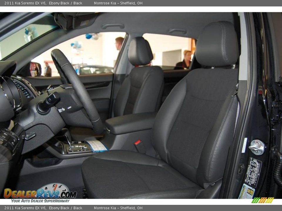 2011 Kia Sorento EX V6 Ebony Black / Black Photo #16