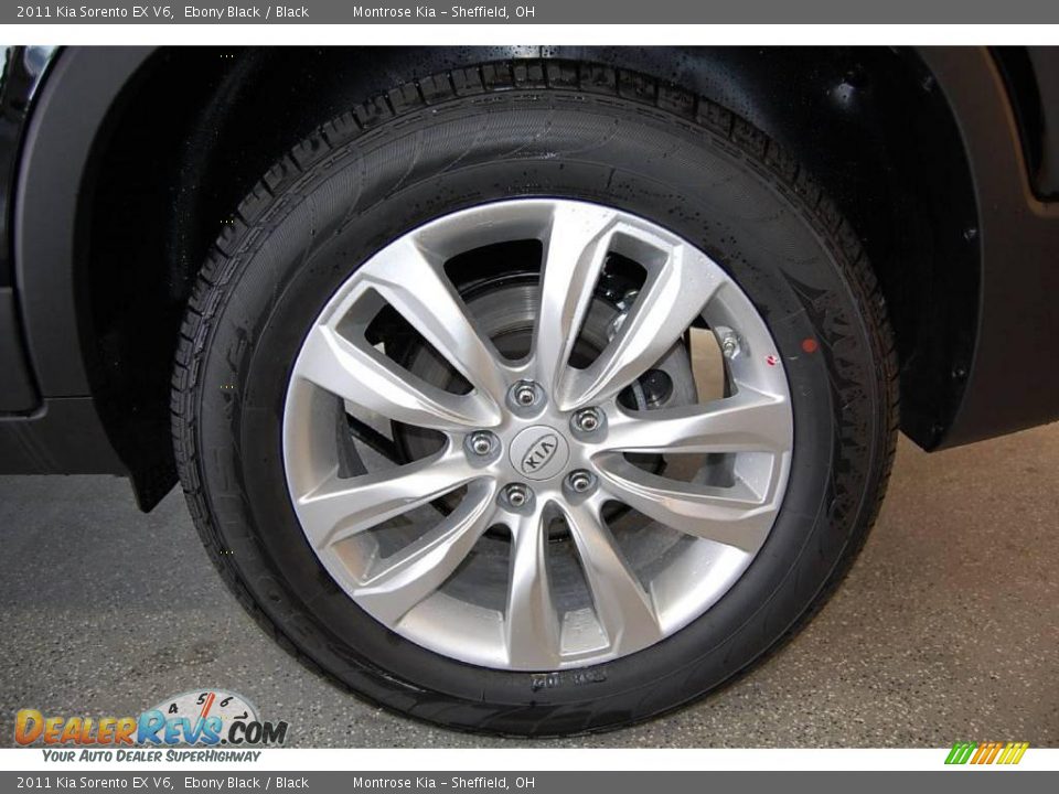 2011 Kia Sorento EX V6 Ebony Black / Black Photo #32