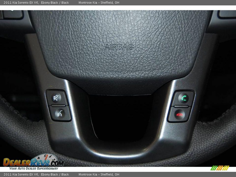 2011 Kia Sorento EX V6 Ebony Black / Black Photo #36