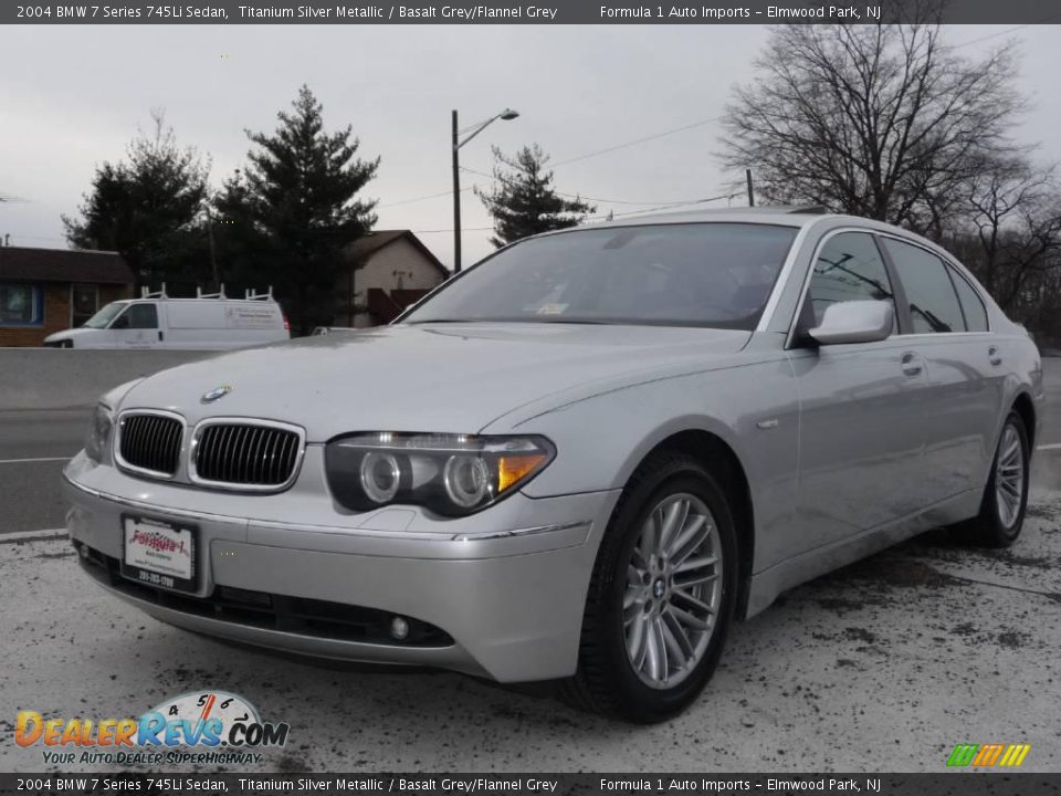 2004 BMW 7 Series 745Li Sedan Titanium Silver Metallic / Basalt Grey/Flannel Grey Photo #1