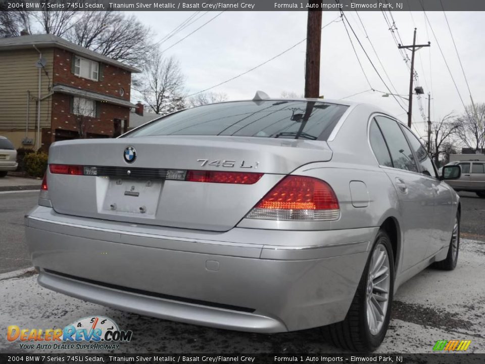 2004 BMW 7 Series 745Li Sedan Titanium Silver Metallic / Basalt Grey/Flannel Grey Photo #3