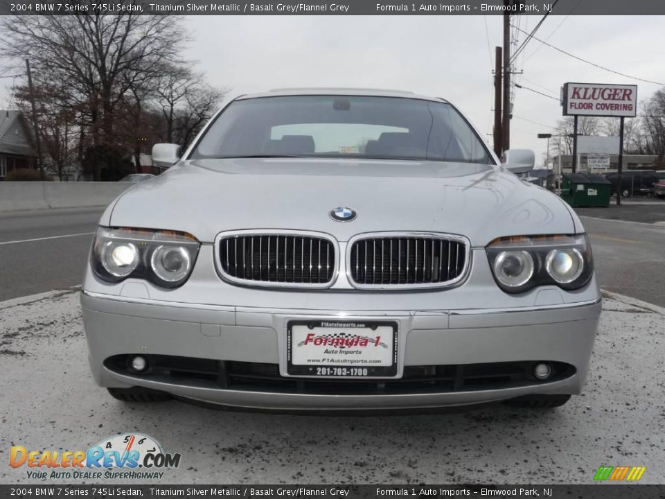 2004 BMW 7 Series 745Li Sedan Titanium Silver Metallic / Basalt Grey/Flannel Grey Photo #8