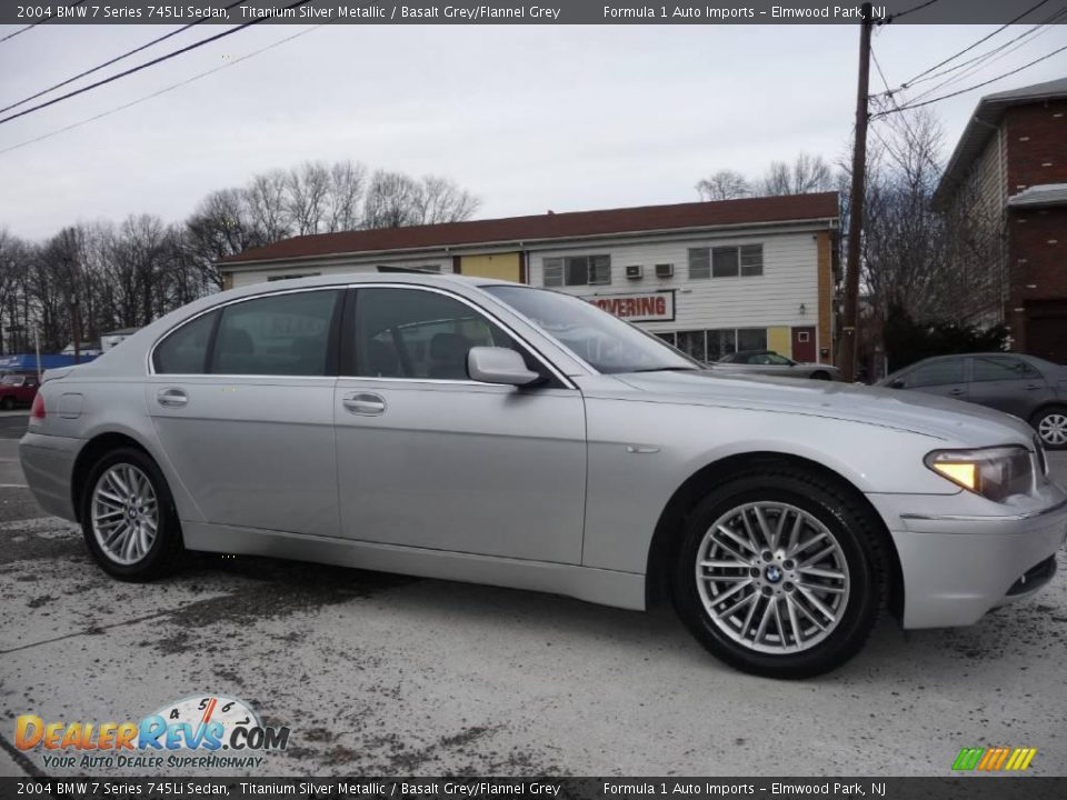 2004 BMW 7 Series 745Li Sedan Titanium Silver Metallic / Basalt Grey/Flannel Grey Photo #11