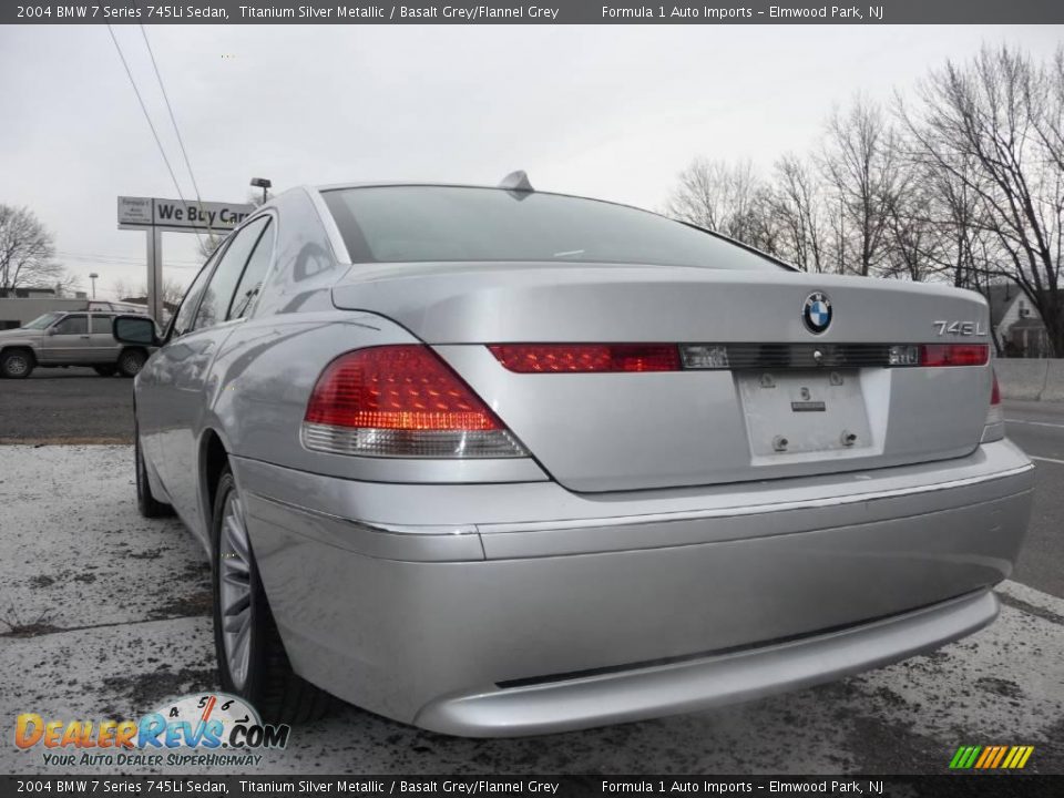 2004 BMW 7 Series 745Li Sedan Titanium Silver Metallic / Basalt Grey/Flannel Grey Photo #14