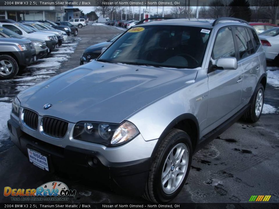 2004 BMW X3 2.5i Titanium Silver Metallic / Black Photo #1