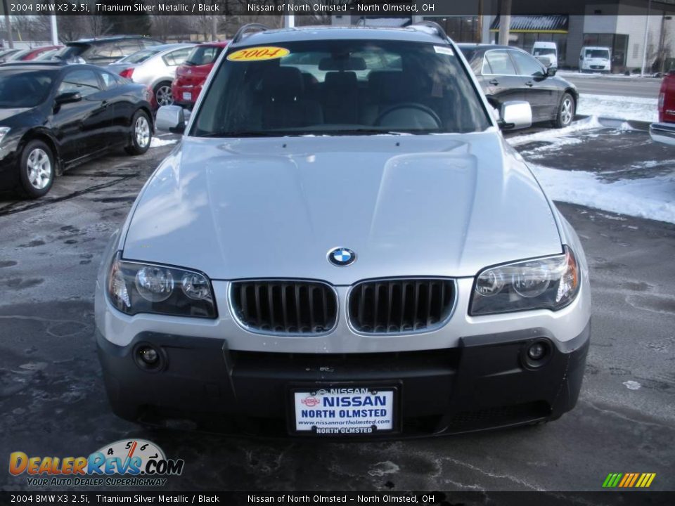 2004 BMW X3 2.5i Titanium Silver Metallic / Black Photo #2