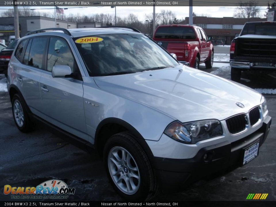 2004 BMW X3 2.5i Titanium Silver Metallic / Black Photo #3