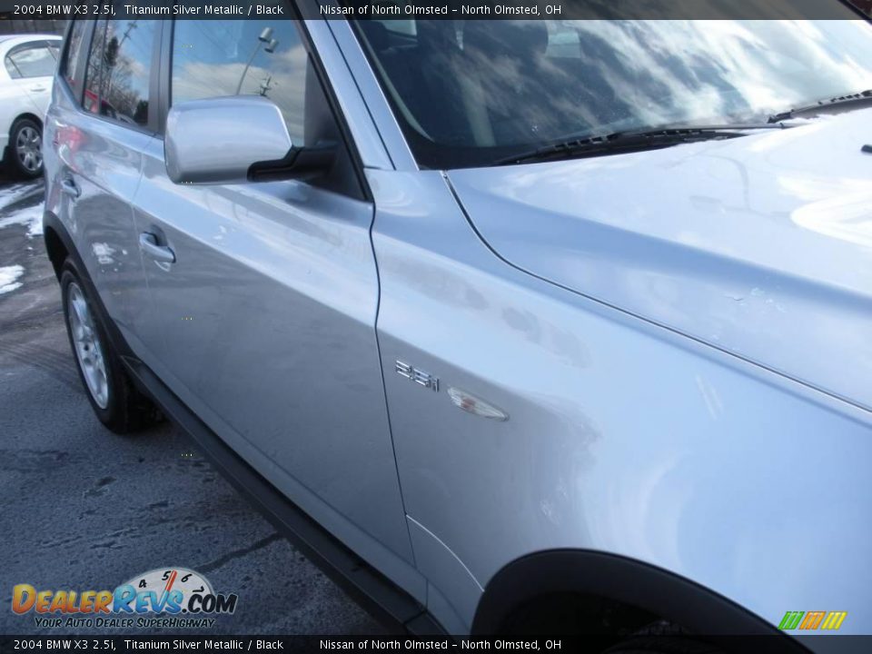 2004 BMW X3 2.5i Titanium Silver Metallic / Black Photo #4