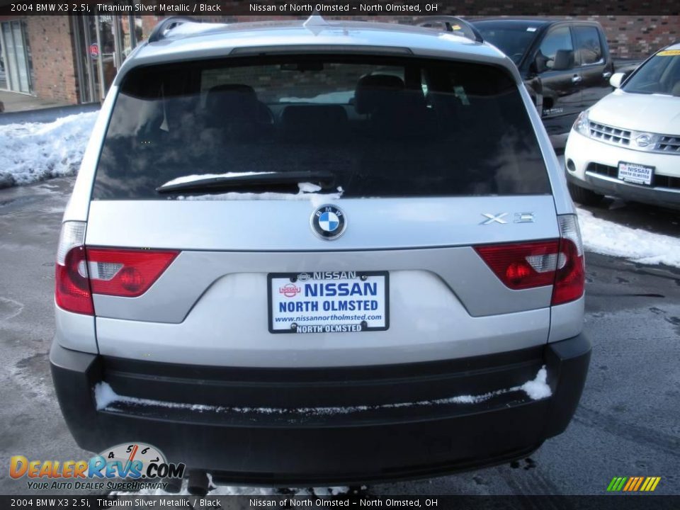 2004 BMW X3 2.5i Titanium Silver Metallic / Black Photo #6