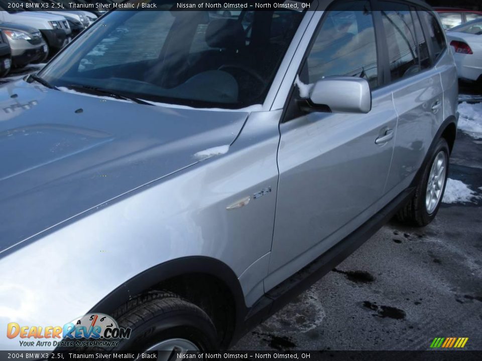 2004 BMW X3 2.5i Titanium Silver Metallic / Black Photo #8
