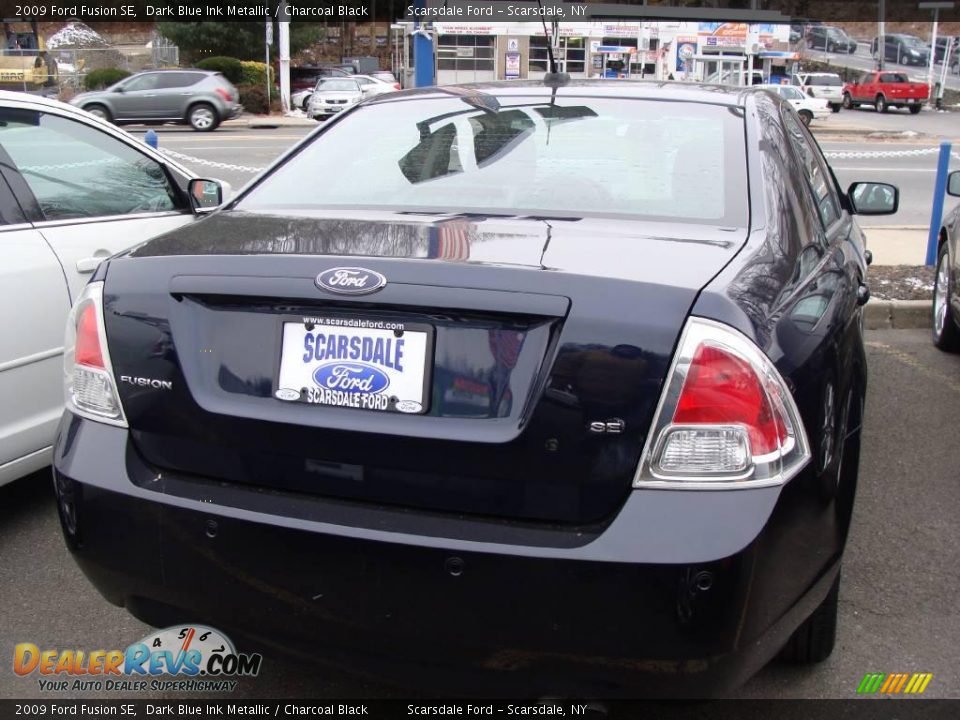 2009 Ford Fusion SE Dark Blue Ink Metallic / Charcoal Black Photo #4