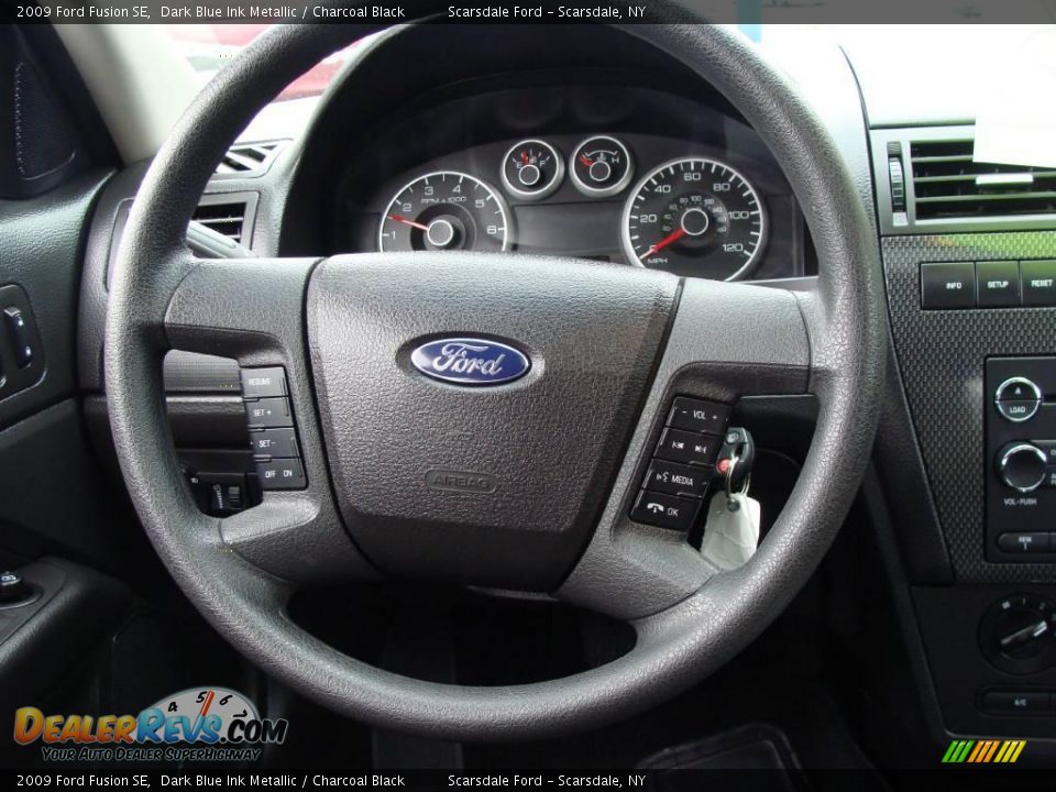 2009 Ford Fusion SE Dark Blue Ink Metallic / Charcoal Black Photo #19